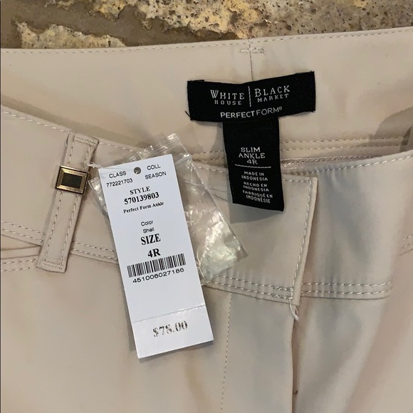 White House Black Market cream dress pant - Picture 3 of 3